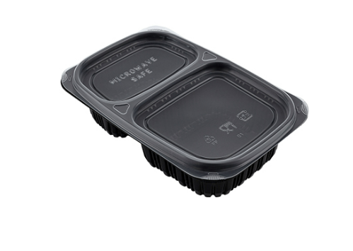 Leak-proof food container, 500 ml, 2 compartments